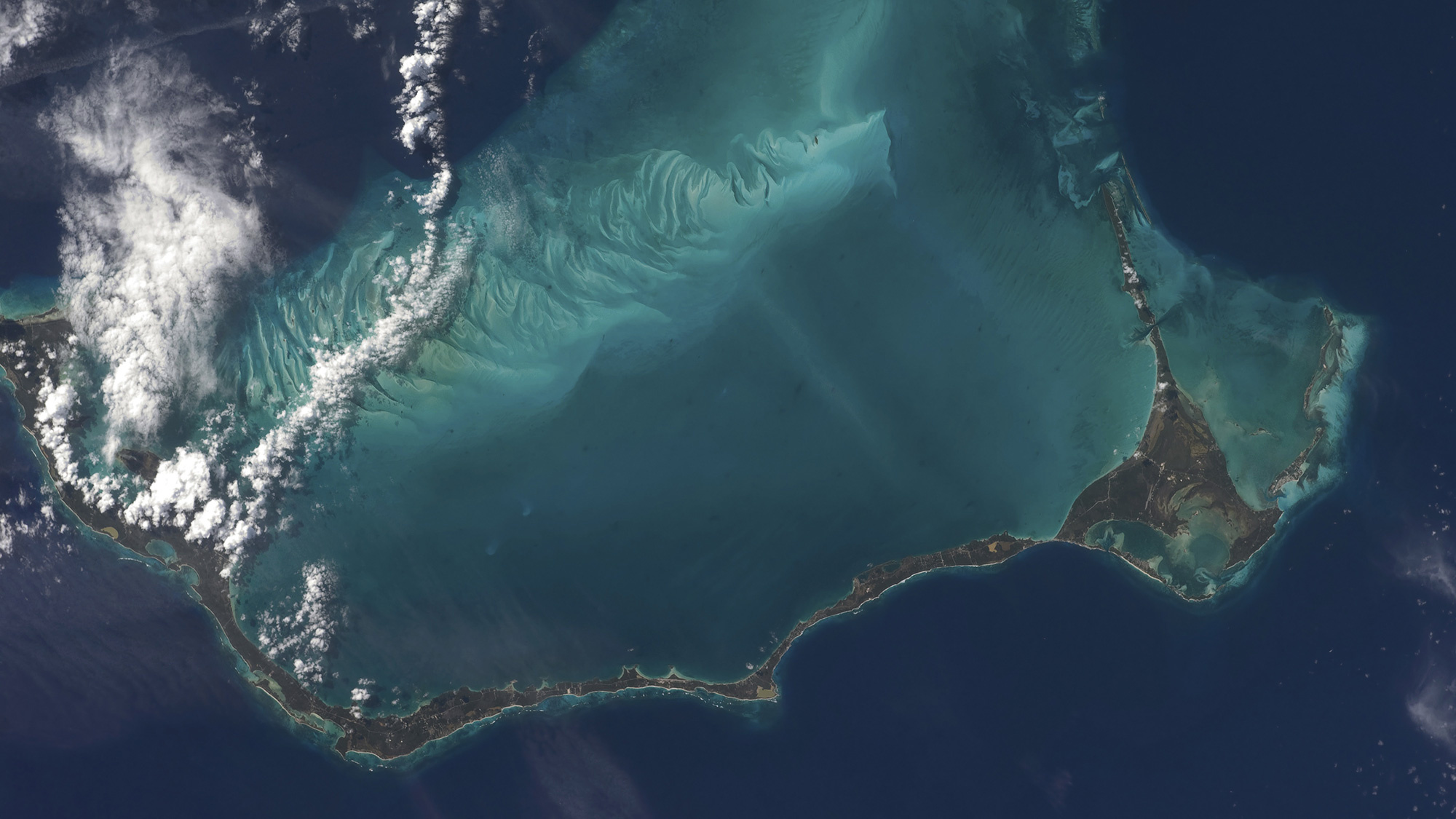 Bahamas lengthy narrow Eleuthera Island