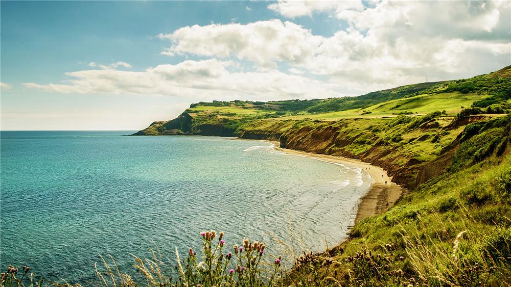 English landscape view of Yorkshire coast