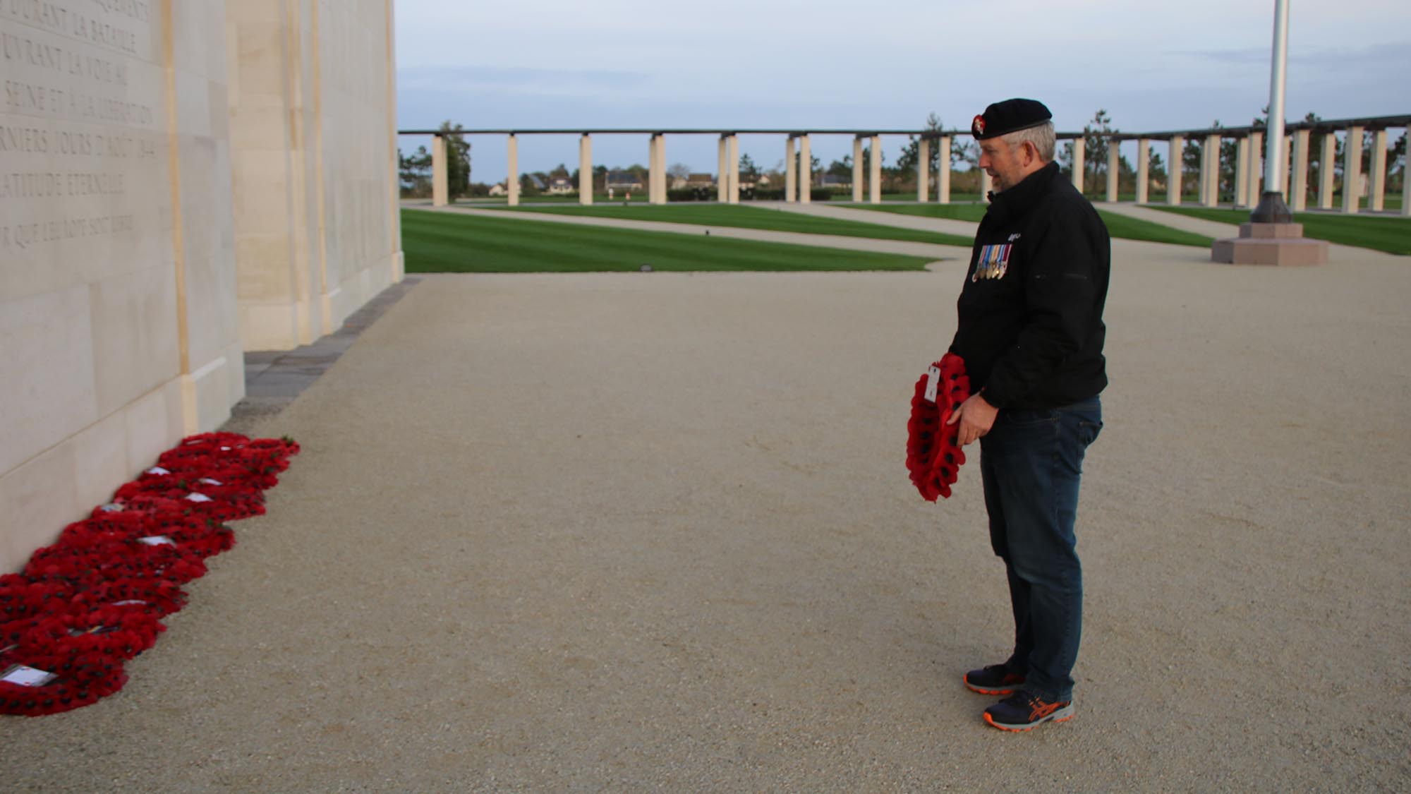 Remembrance Day - SUEZ Veterans lay wreath at British Normandy Memorial